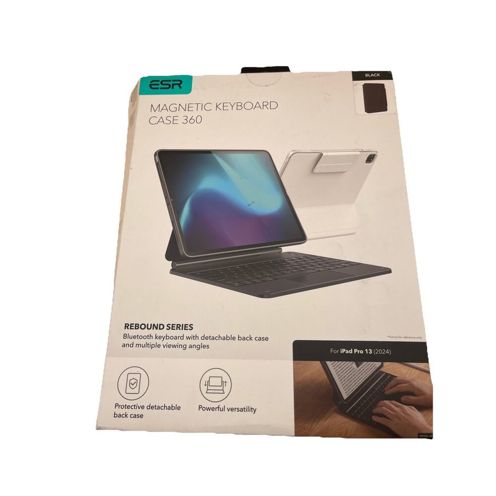 ESR Rebound Magnetic Keyboard Case 360 in black, for the iPad Pro 13 (2024)